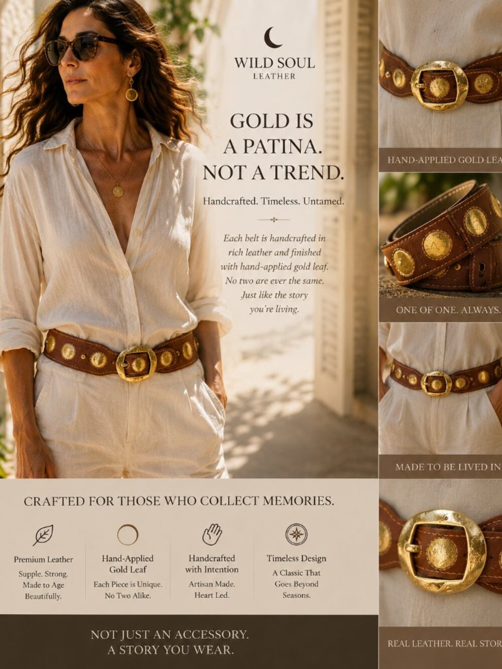 Women - Accessories - Belt - Handmade - 100% full grain leather